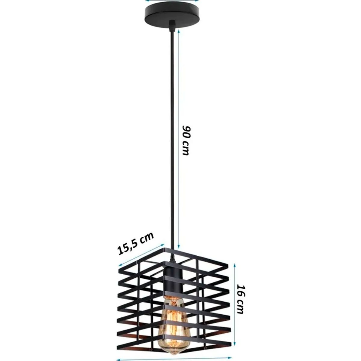 GENERICO - Lampara Rustica Colgante Vintage Para Comedor