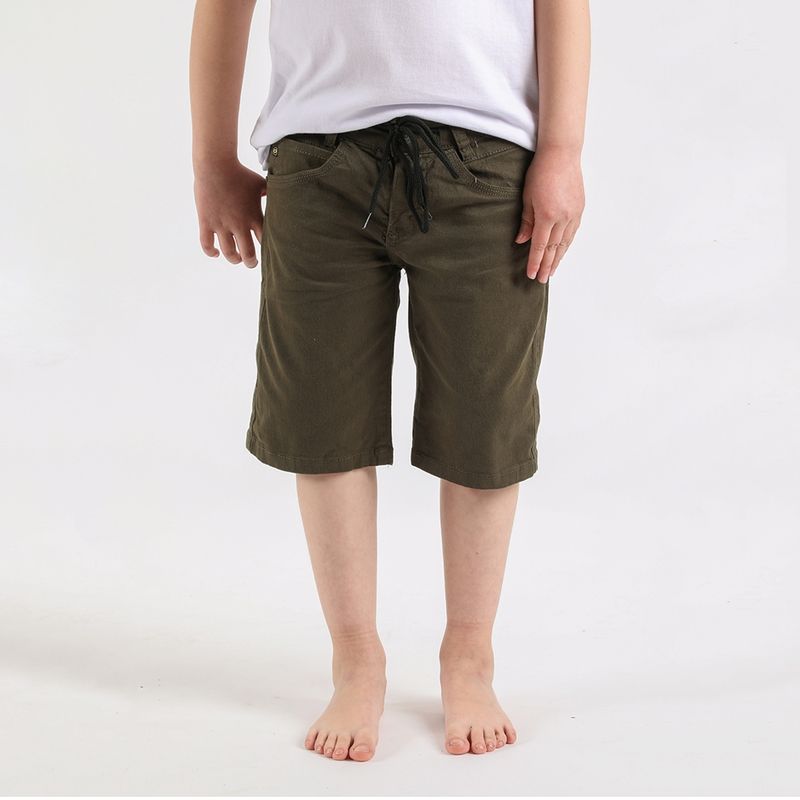 GANGSTER - Niño Short Canvas Frontcord Verde Gangster