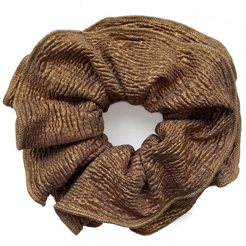 MARIA PASKARO - Scrunchie Camelia L Plisado Cobre Maria Paskaro - Cobre
