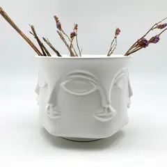 SORENTO - Florero Caras Humanas Blanco
