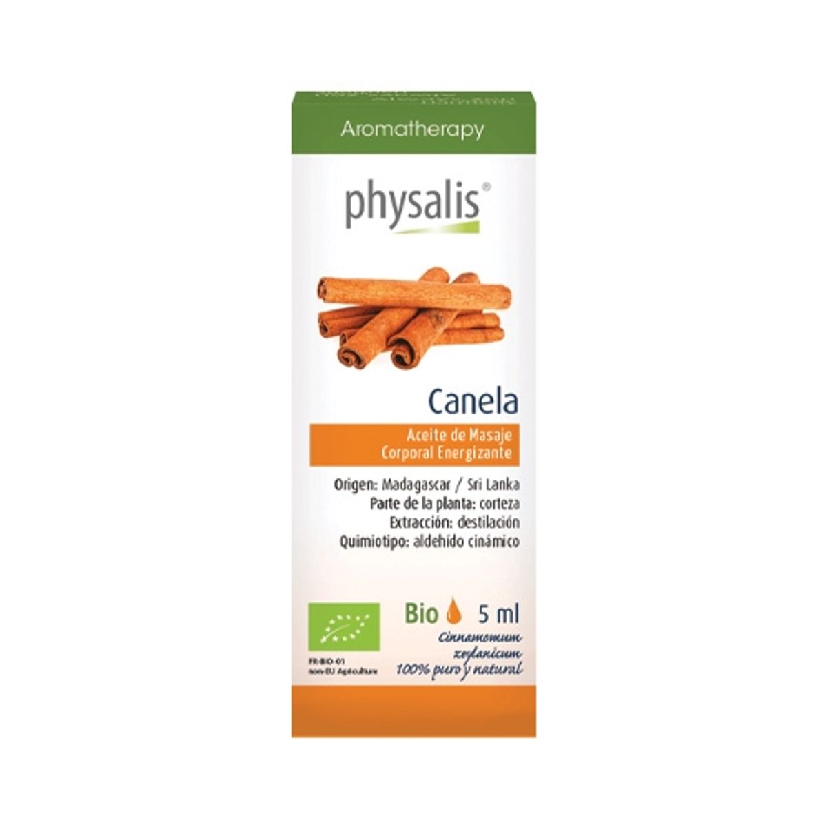 Physalis - Aceite Masaje Canela Orgánico 5 mL – Physalis®