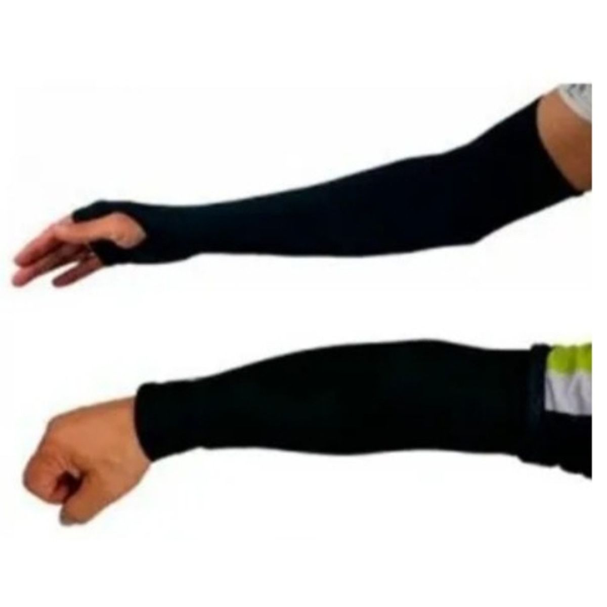 GENERICO - mangas deportivas para brazos con protección UV negro