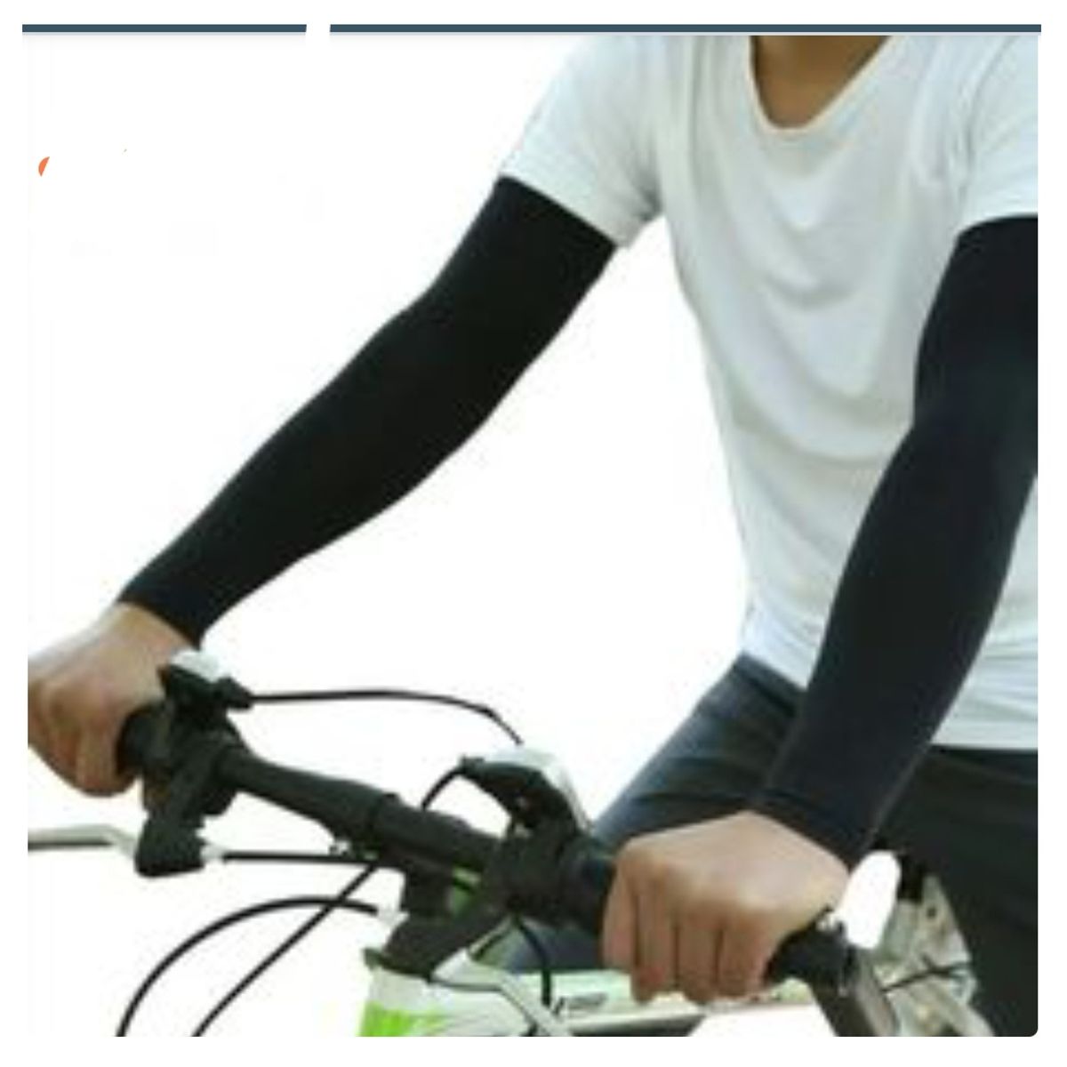 GENERICO - mangas deportivas para brazos con protección UV negro