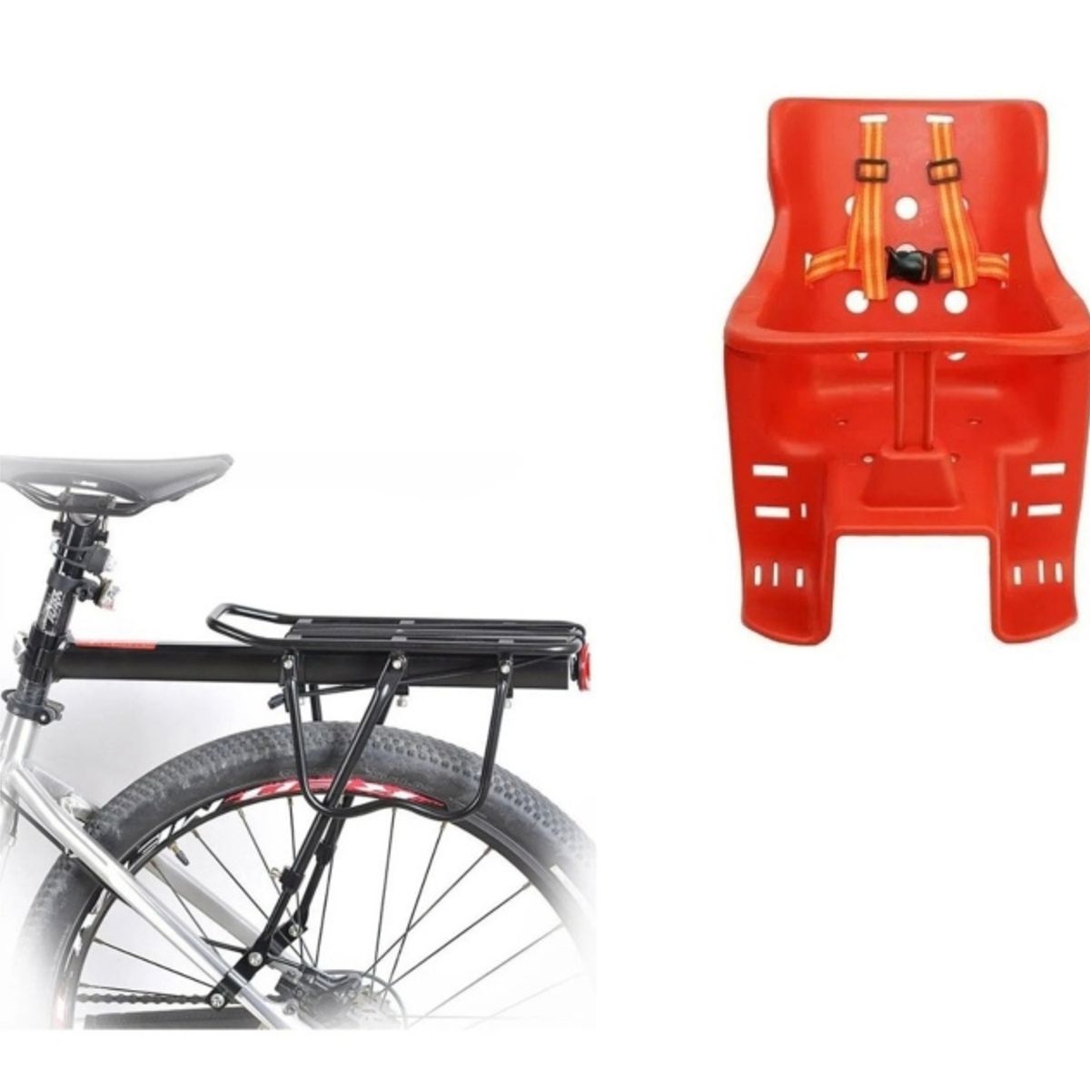 GENERICO - silla y parilla para bicicletas para transportar niños 50k