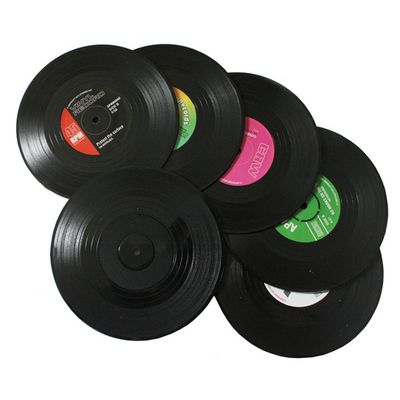 Imagen 2 del producto Posavasos De Vinilos - 6 Posavasos De Disco Moda Estilo Bar