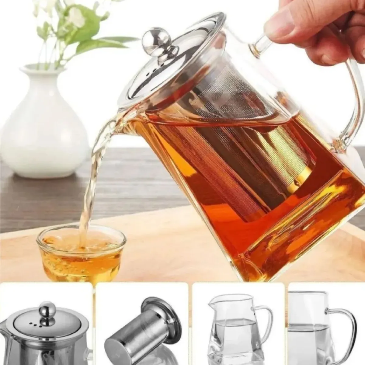KUANGYE - Tetera Infusora De Vidrio