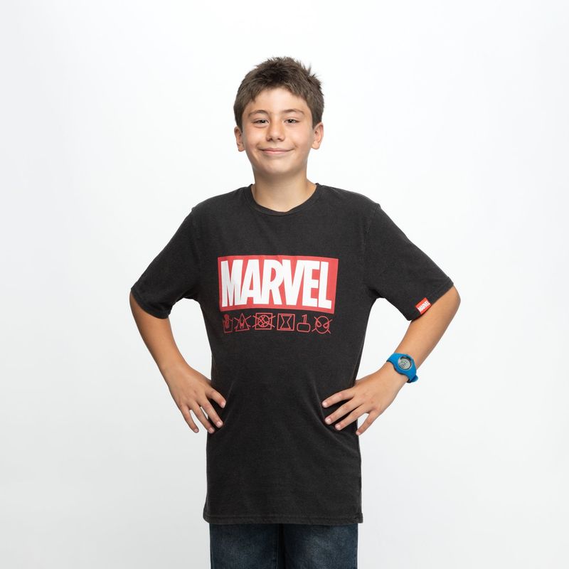 MARVEL - Polera Niño Holo Gris Oscuro Marvel