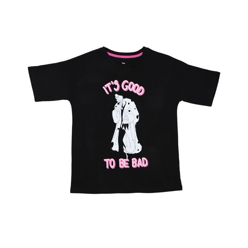 DISNEY - Polera Niña Villanas Good To Be Bad Negro Disney