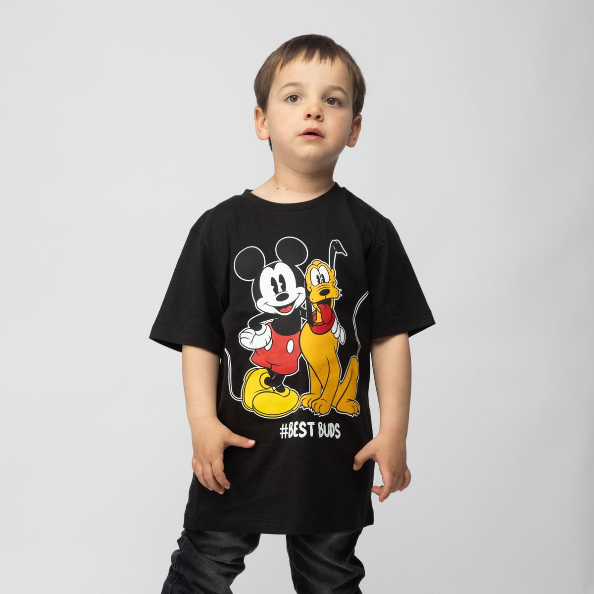 DISNEY - Polera Niño Mickey Best Buds Negro Disney