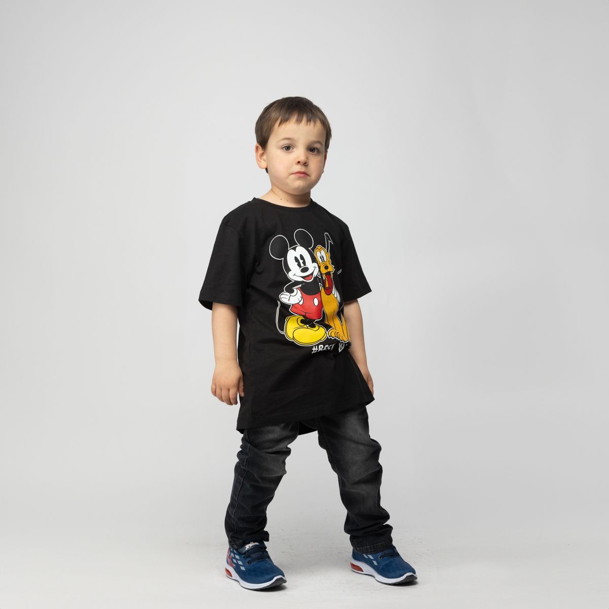 DISNEY - Polera Niño Mickey Best Buds Negro Disney