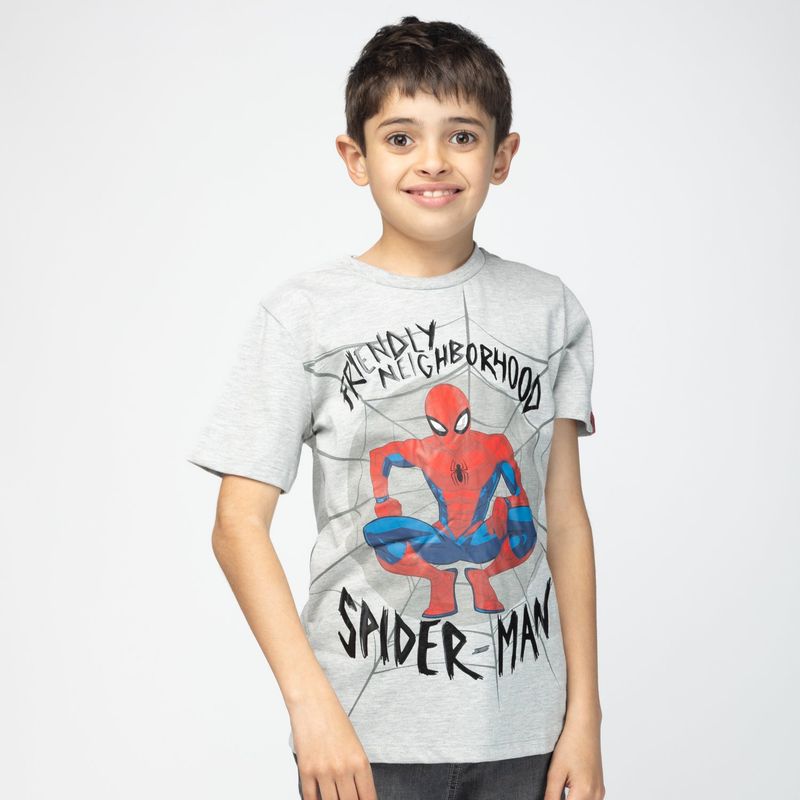 MARVEL - Polera Niño Spiderman Friendly Gris Marvel