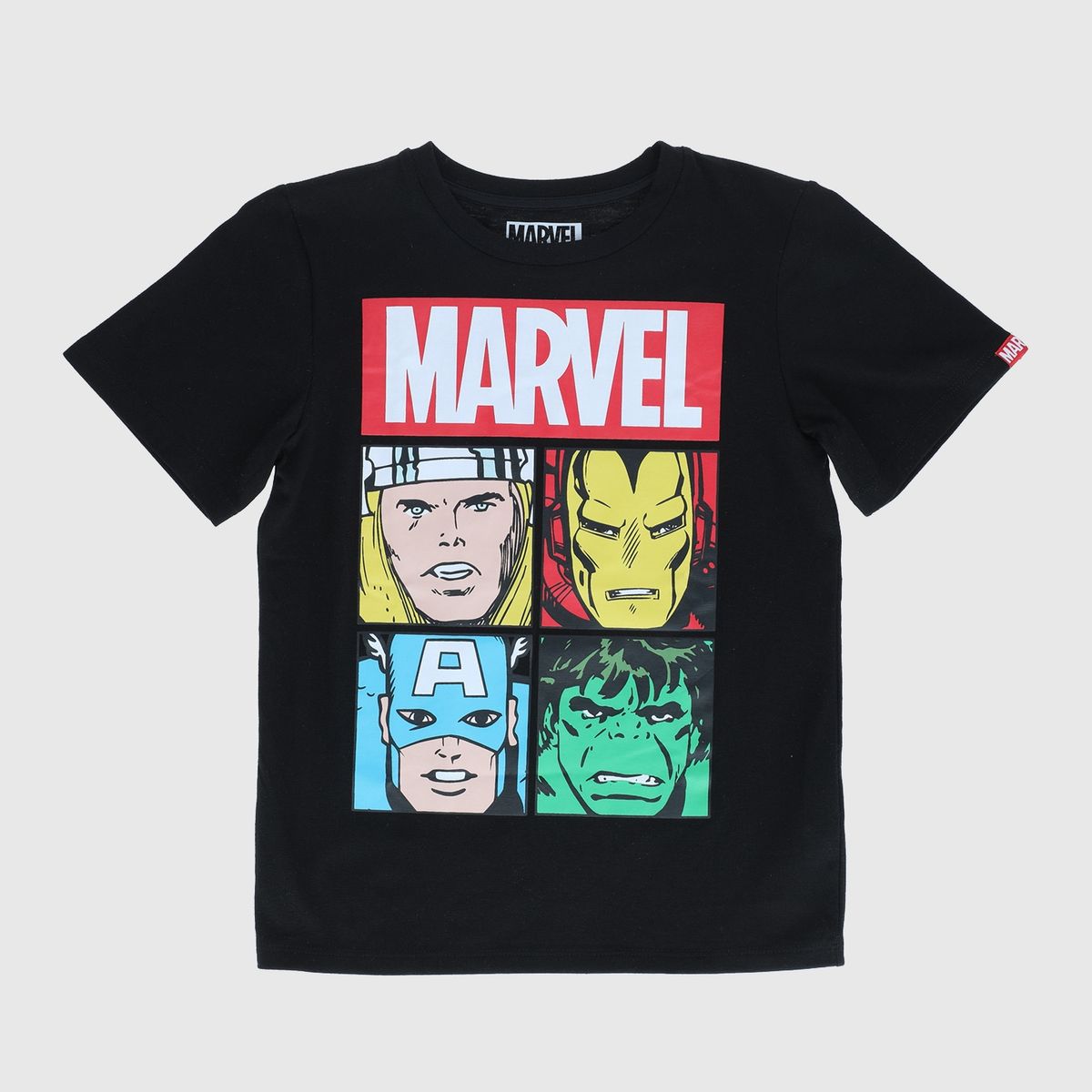 MARVEL - Polera Niño Avengers Vintage Negro Marvel
