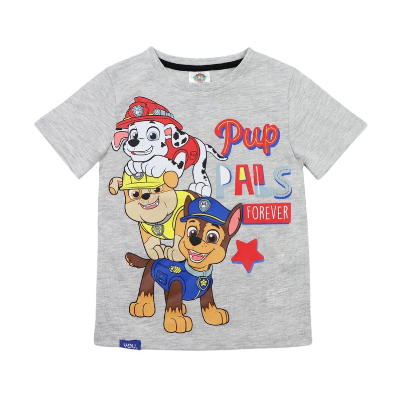 PAW PATROL - Polera Niño Chase Pup Pals Gris Paw Patrol