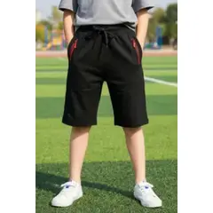 LOOK SHOP - Short Algodón Deportivo Niños Bolsillos Cierre 753