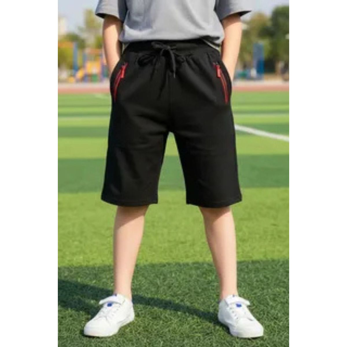 LOOK SHOP - Short Algodón Deportivo Niños Bolsillos Cierre 753