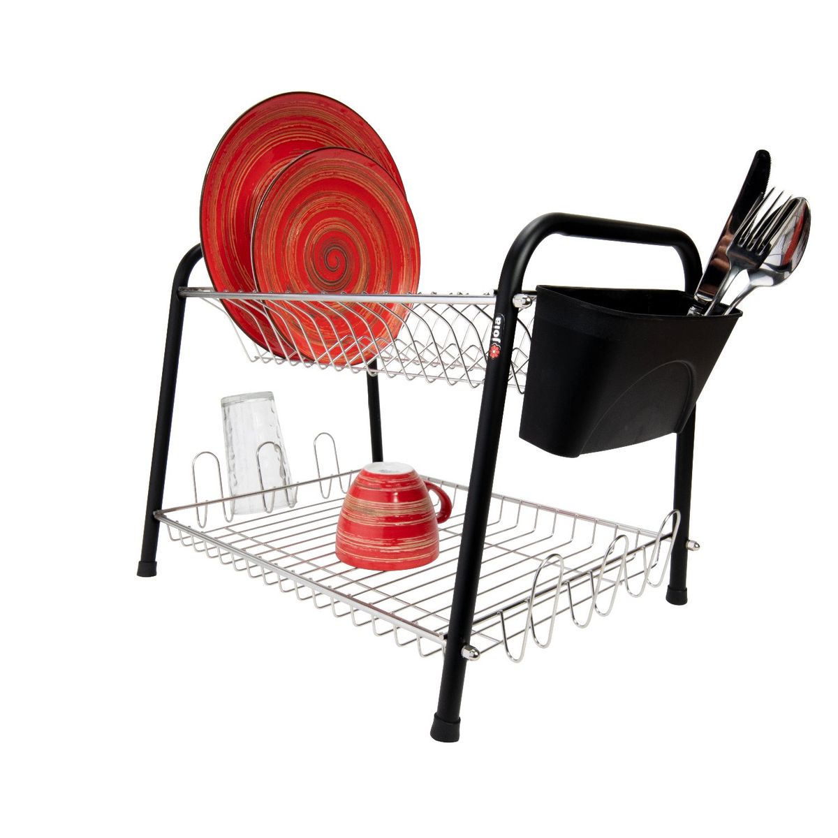 JOIA - Secaplatos Escurridor 2 Niveles Acero Inoxidable 16 Platos