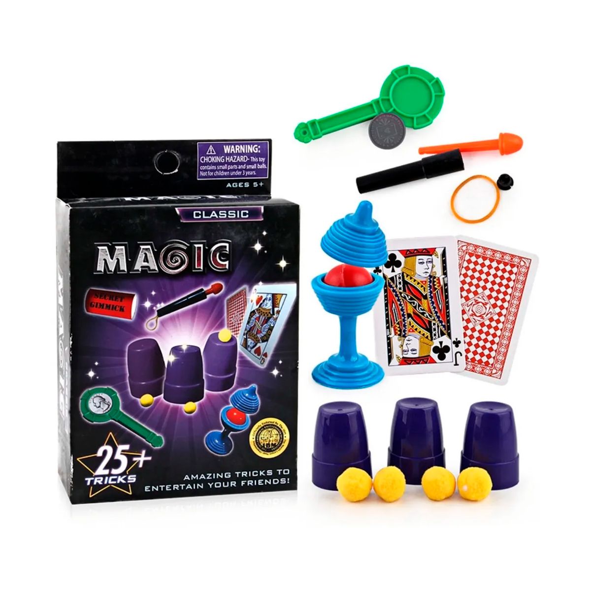 GENERICO - Juego De Magia Aprende 25 Trucos Para Niños