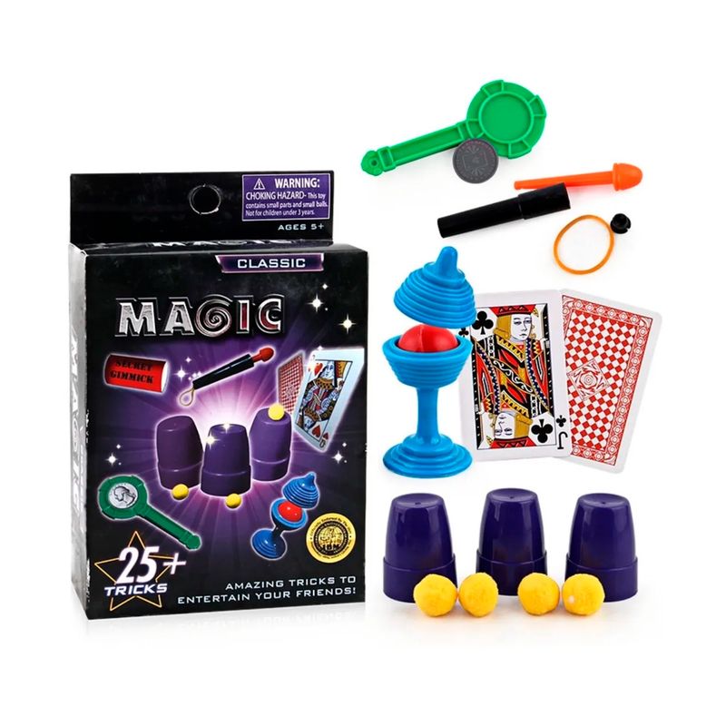 GENERICO - Set De Magia 25 Trucos Aprendizaje Para Niños