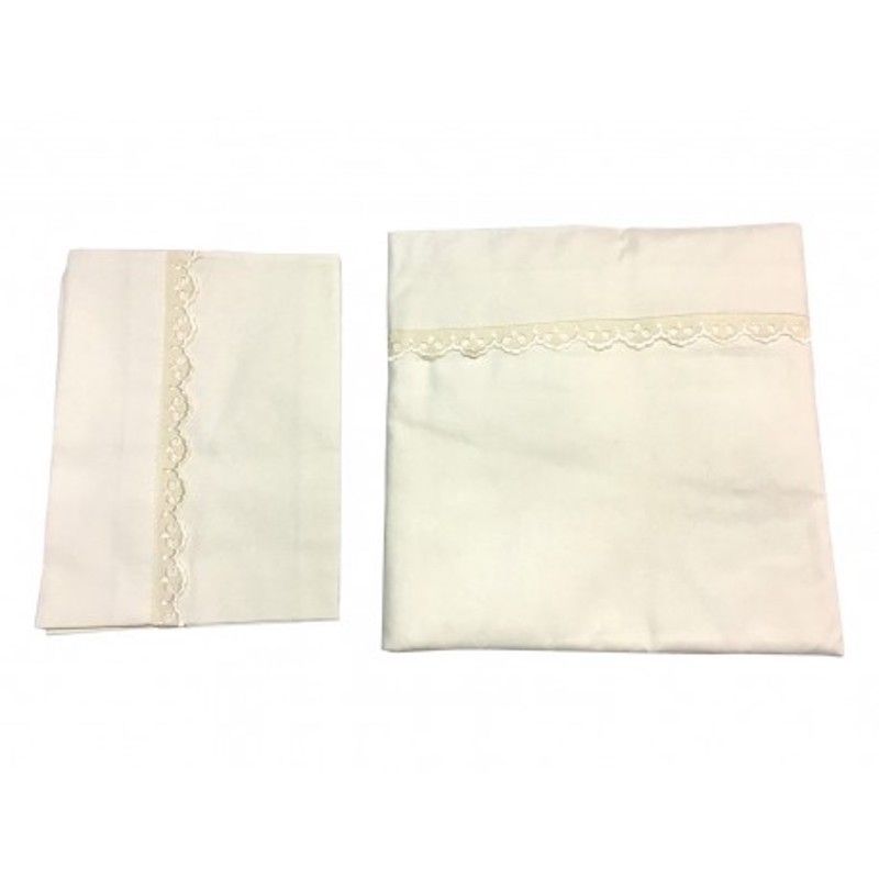 PELLITOS - SABANAS BEIGE PARA CUNA O CAMAS  DE TRANSICION