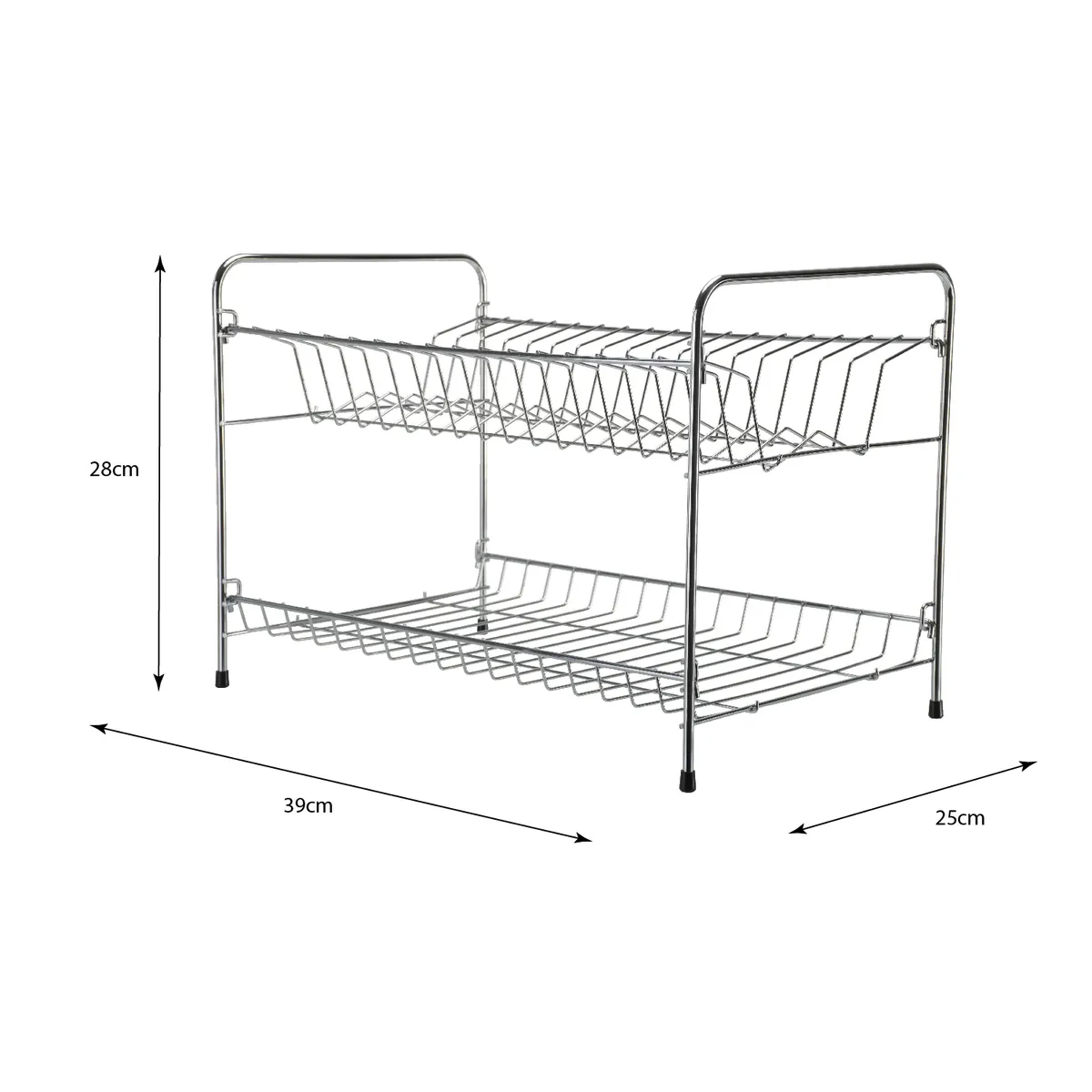 JOIA - Secaplatos escurridor 2 niveles cromado 17 platos