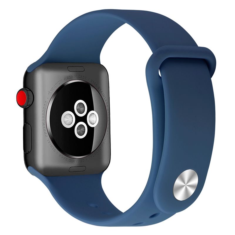 GENERICO - Correa Banda Boton Iwatch Applewatch Azul Marino 38-40-41MM