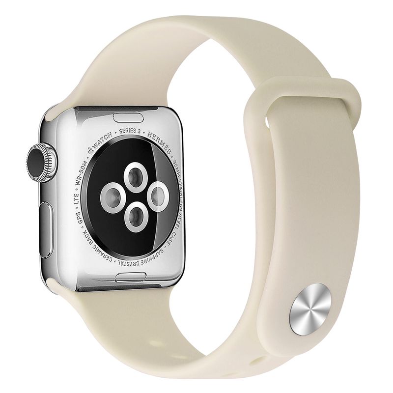 GENERICO - Correa Banda Boton Iwatch Applewatch Beige 38-40-41MM