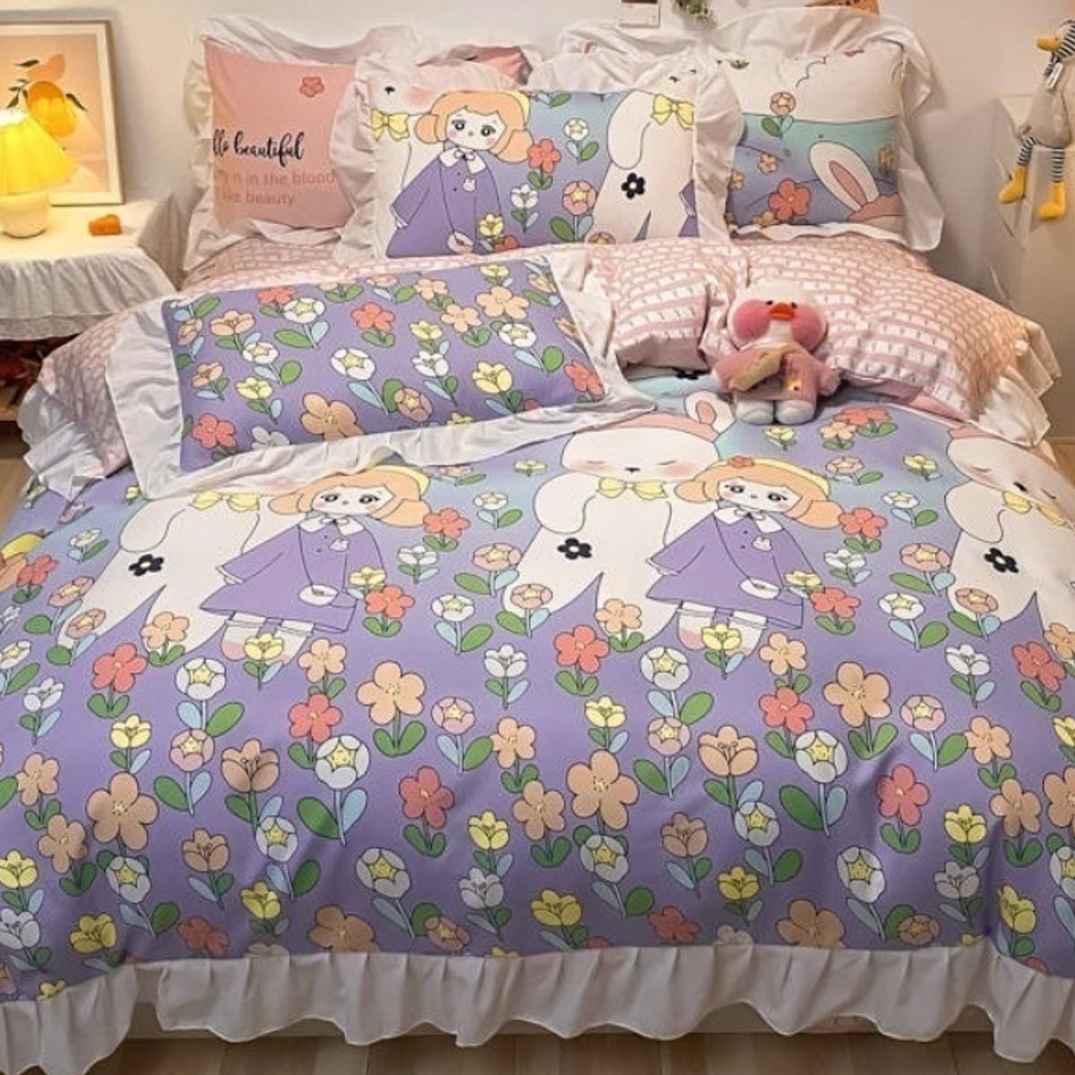 HOMER DESIGN - Set Ropa De Cama Sabanas +funda De Plumon 2 Plazas hm32