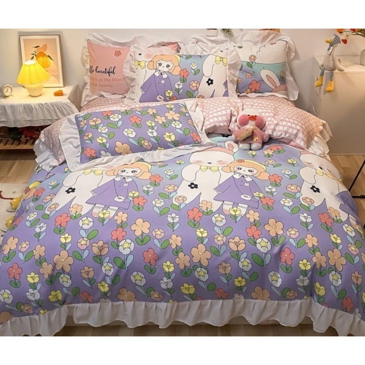 HOMER DESIGN - Set Ropa De Cama Sabanas +funda De Plumon 2 Plazas hm32