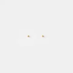 PSK JOYAS - Aro Mujer Enchape De Oro Liso 18 Kilates Piercing 2 Mm Angel Xs
