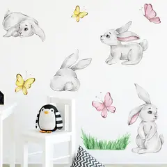 MY MOMI - Vinilos autoadhesivos mural 40x60cm conejo sticker decoracion