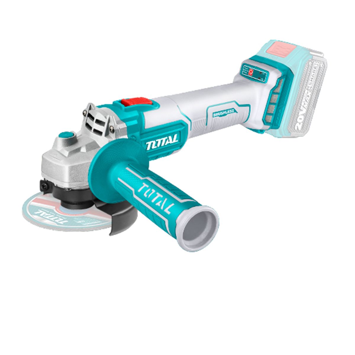 TOTAL TOOLS - Esmeril Angular Inalámbrico Super 20V TOTAL