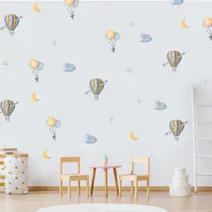 MY MOMI - Globos azules - Vinilo sticker pared