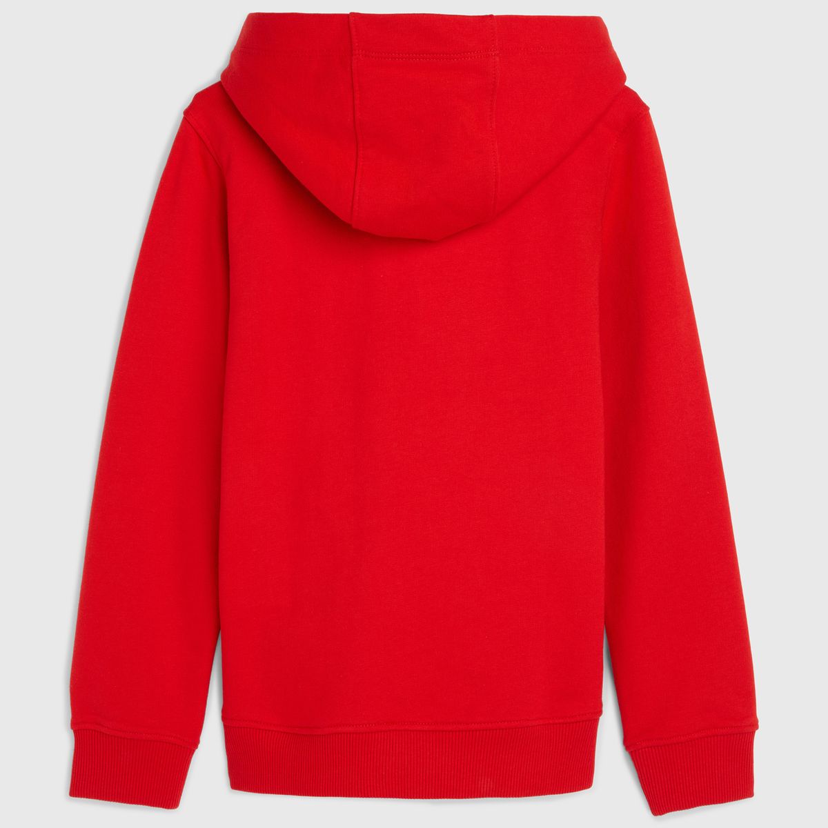 TOMMY HILFIGER - Polerón Unisex Hoodie Essential Con Logo Rojo Tommy Hilfiger