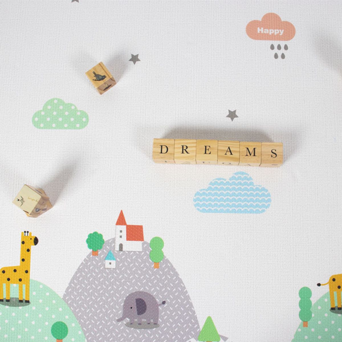 BRIC - Playmat Bebe Antigolpes Reversible 185x125 cm Dreams