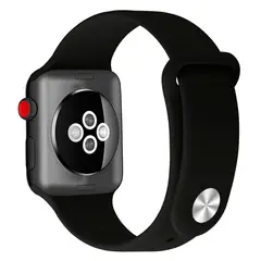 GENERICO - Correa Banda Boton Iwatch Applewatch Negro 42-44-45MM