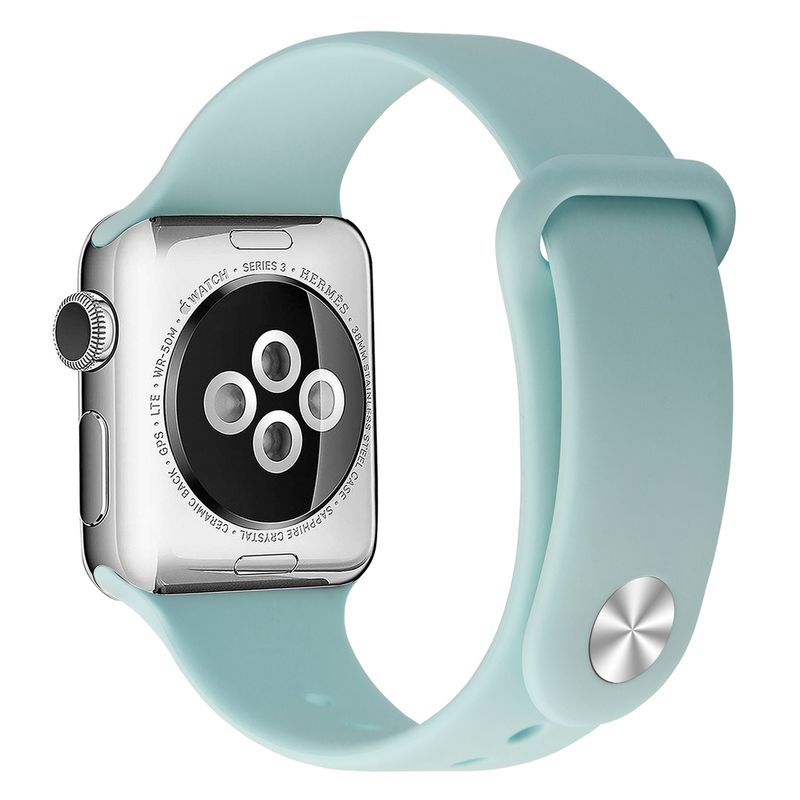 GENERICO - Correa Banda Boton Iwatch Applewatch Turquesa 42-44-45MM