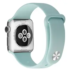 GENERICO - Correa Banda Boton Iwatch Applewatch Turquesa 42-44-45MM