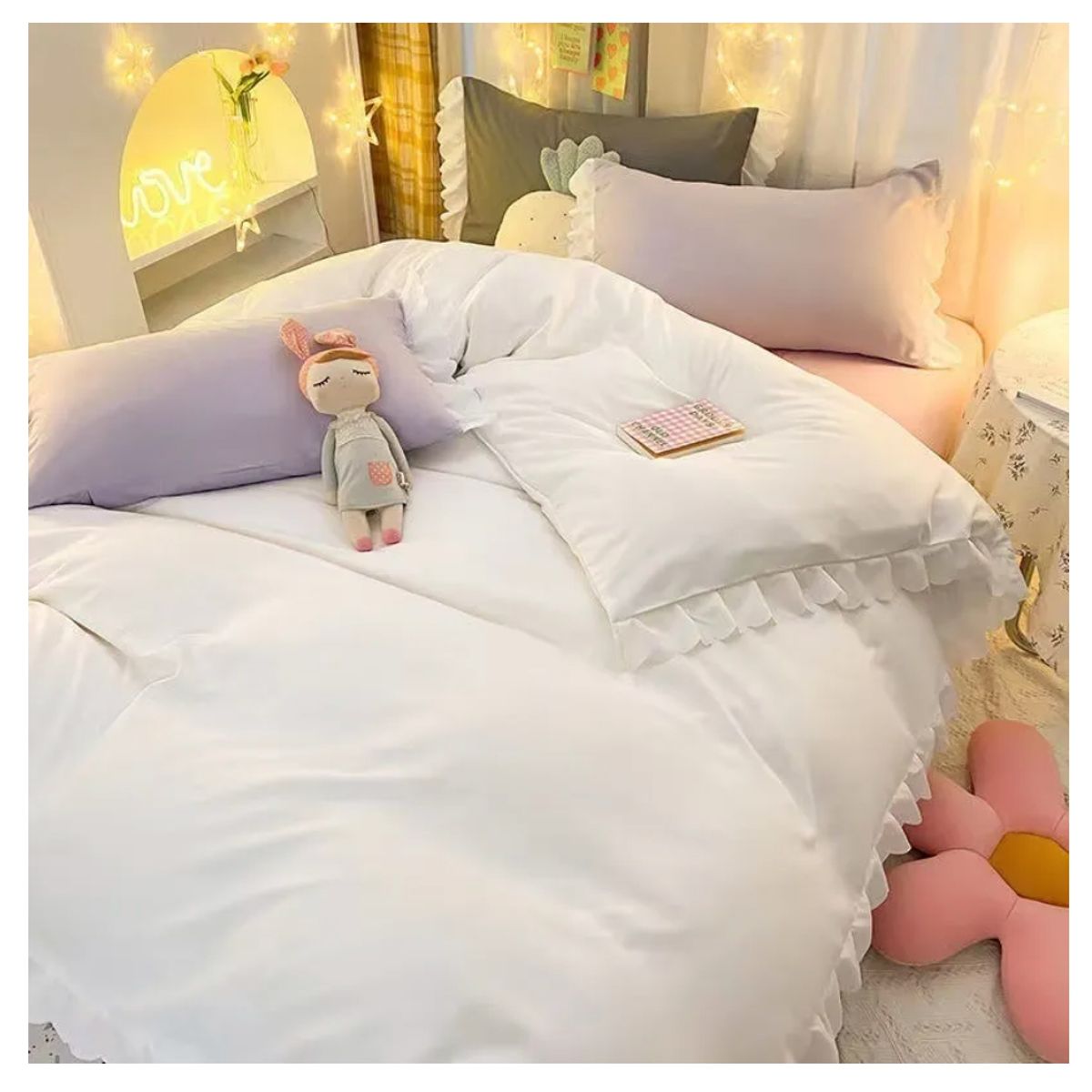 HOMER DESIGN - Set Ropa De Cama Sabanas +funda De Plumon 2 Plazas hm19