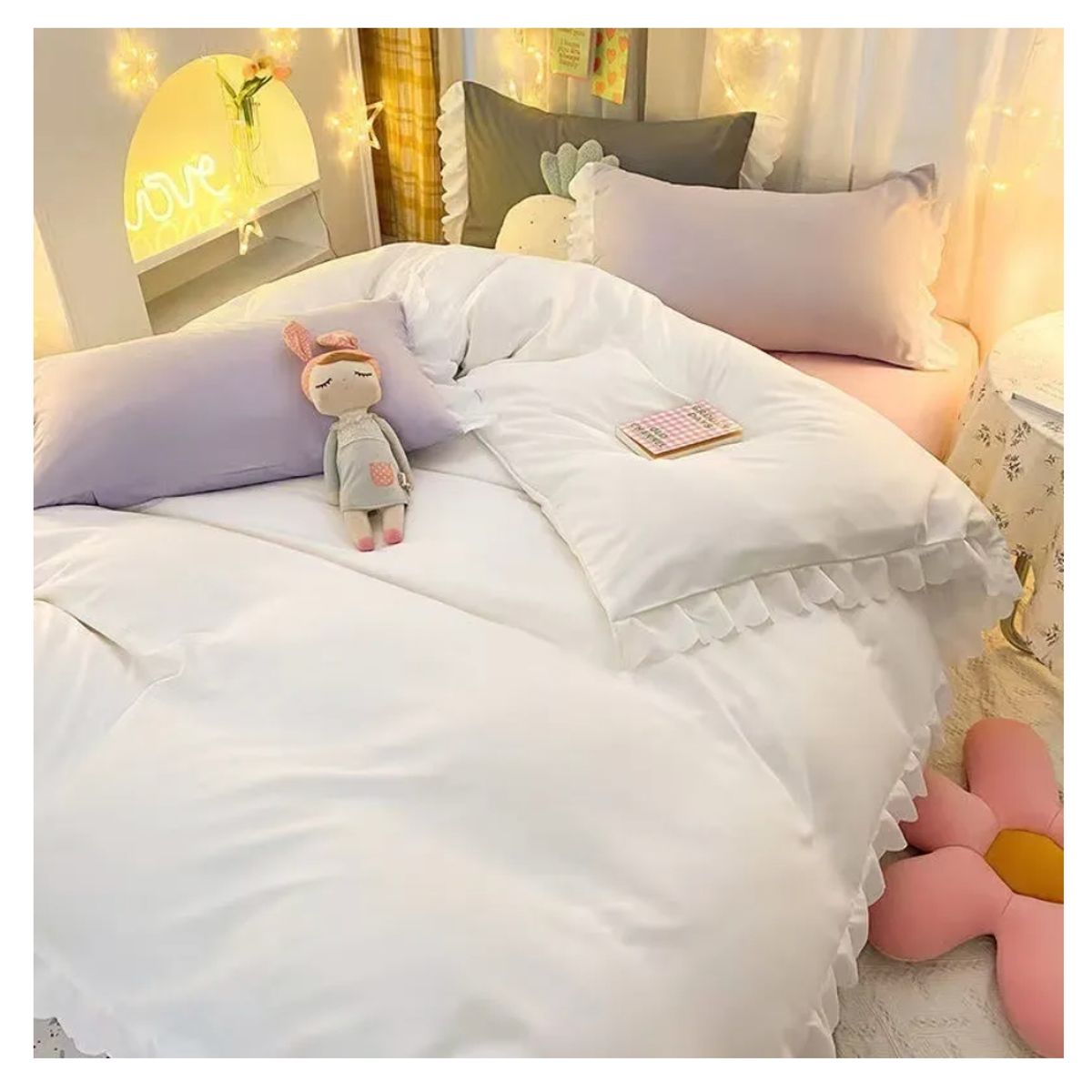 HOMER DESIGN - Set Ropa De Cama Sabanas +funda De Plumon 2 Plazas hm19