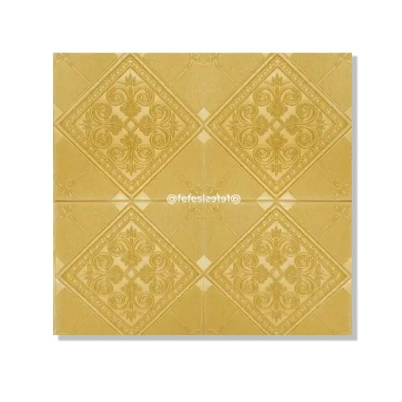 GENERICO - Lamina 3D Panel Autoadhesivas 70x70 Cielo o Muralla Elegante Dorado