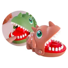 GENERICO - Juguete Tricerator Dino Mordelon Dentista Clasico Juego Mesa