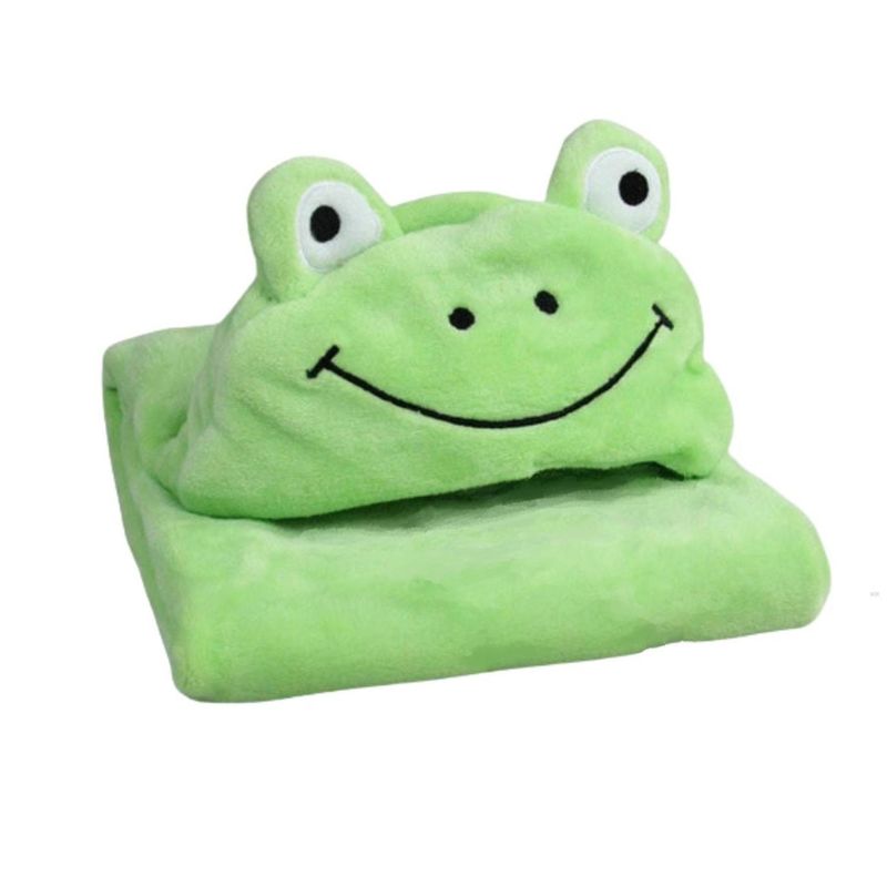 KIVARA - Toalla Bebe Con Capucha Rana Verde