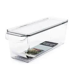 NEWTREE - Organizador para Refrigerador con Tapa 10x30x10cm