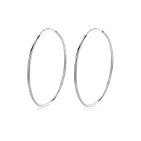 Aros Argolla Lisa 20mm. en Plata Fina 925