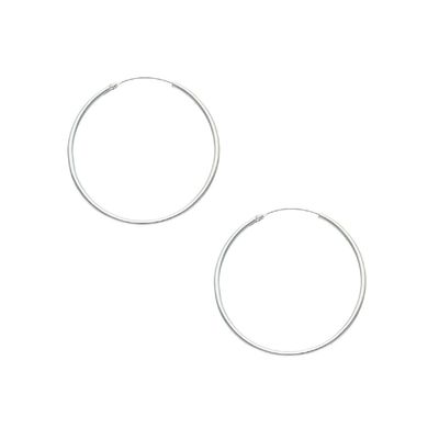 Imagen 2 del producto Aros Argolla Lisa 20mm. en Plata Fina 925