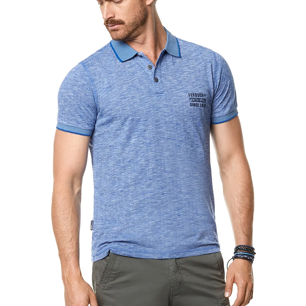 FEROUCH - Polera Polo Iowa Azul Ferouch