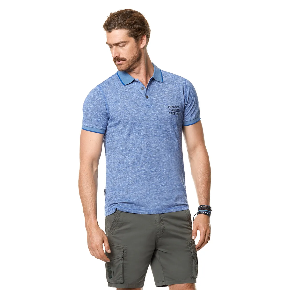 FEROUCH - Polera Polo Iowa Azul Ferouch