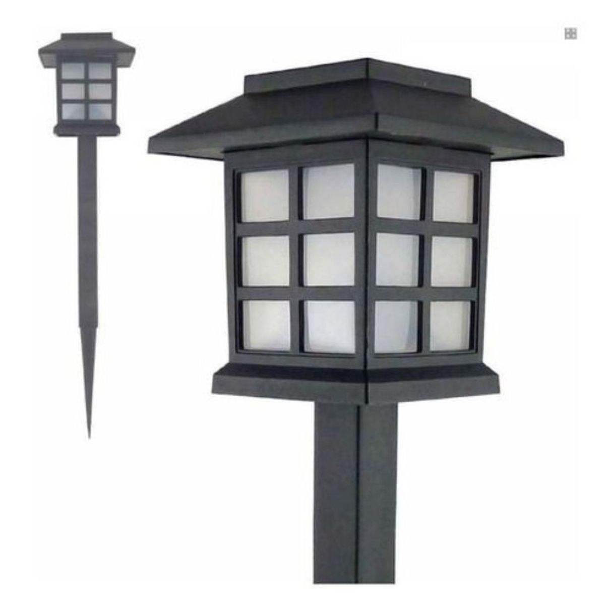 GENERICO - Pack 2 Luz Solar Estaca Exterior Tierra Jardín Iluminación fría