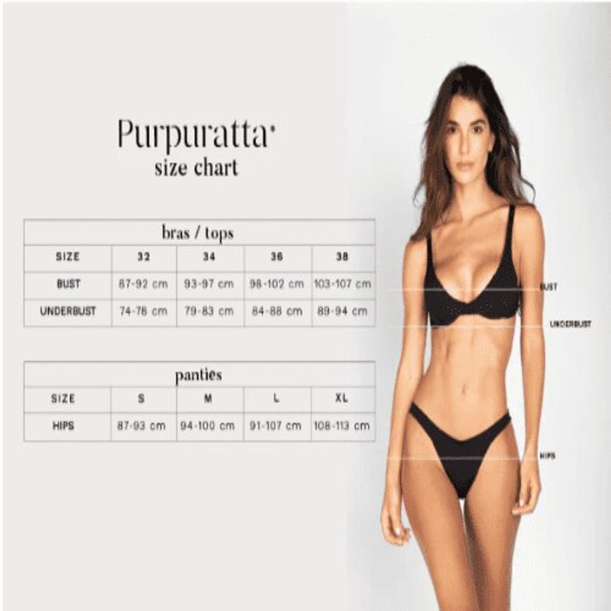 PURPURATTA - Sostén sin copa y con varilla