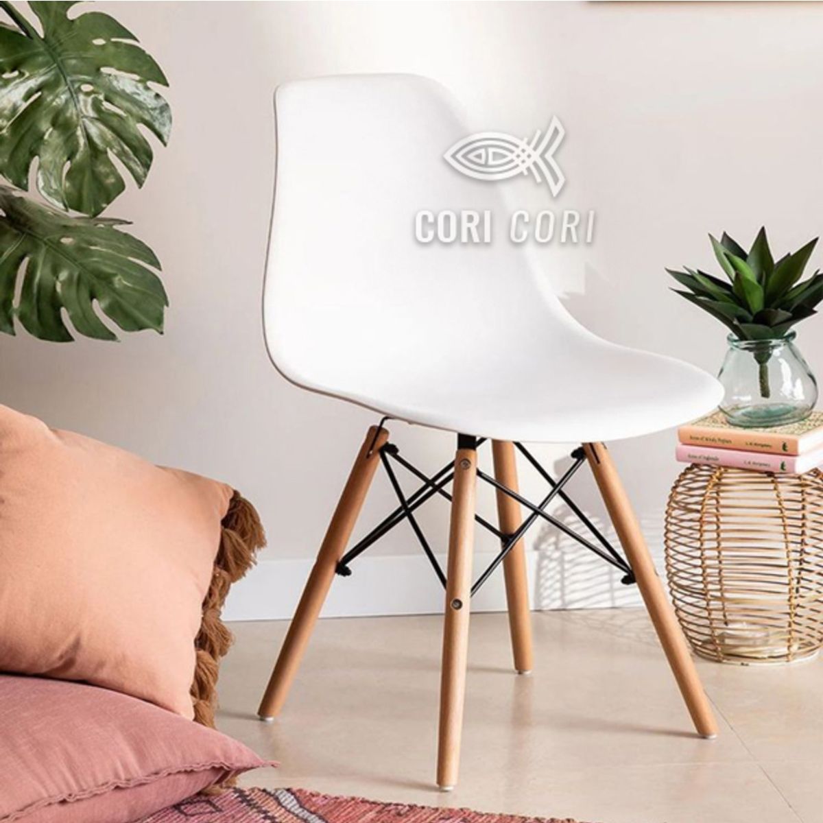 CORI CORI - Silla Eames Clásica BLANCA